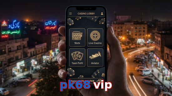 Main screen of Pk68 Vip app page for PK players